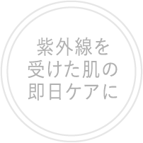 紫外線を受けた肌の即日ケアに